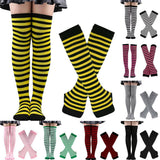 Sanderson Sisters Striped Cotton Socks and Fingerless Gloves Sets