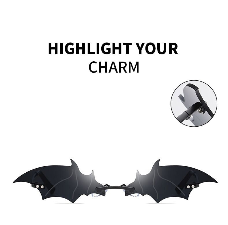Rimless Batwing Sunglasses