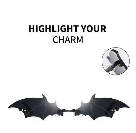 Rimless Batwing Sunglasses