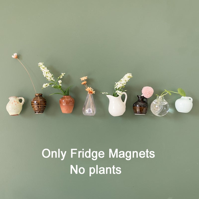 Mini Ceramics Vase Fridge Magnets
