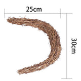 Rattan Crescent Shape Wreath Base DIY Craft Accessories