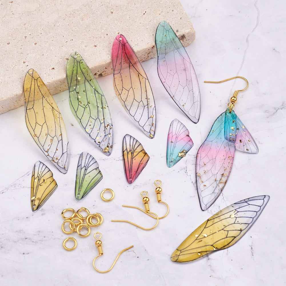 Make Your Own Handmade Fairy Resin Butterfly Wing Earrings Kits