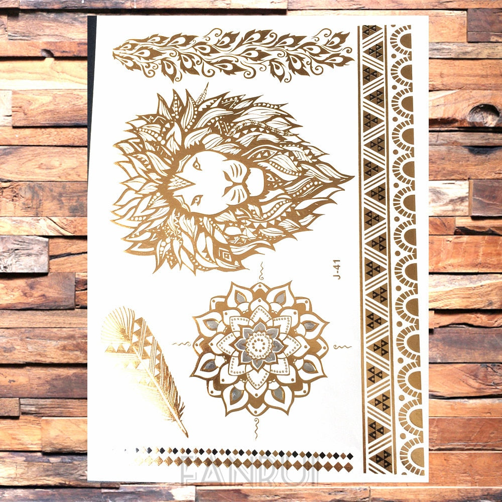 Gold Temporary Tattoos