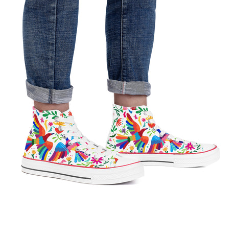 Love Birds High Top Canvas Shoes
