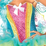 Candy Rainbow Overbust Corset Top