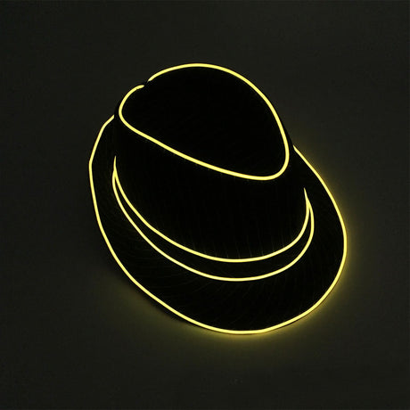 LED Light Up Jazz Hat and Ties Glow Neon Party Costumes