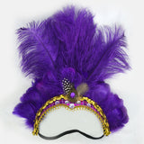 LED Light Carnival Feather Headband Mardi Gras Costume