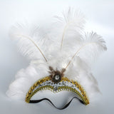 LED Light Carnival Feather Headband Mardi Gras Costume