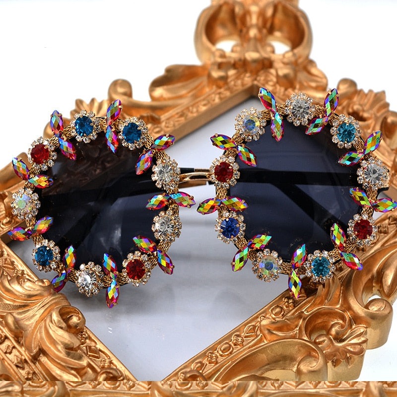 Round Flower Sunglasses