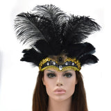 LED Light Carnival Feather Headband Mardi Gras Costume
