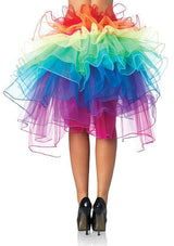 Layered Rainbow Bustle Skirt