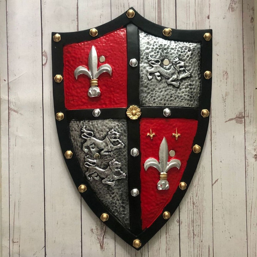 Fleur de Lis and Lion Knight Shield PU Armour Cosplay Prop