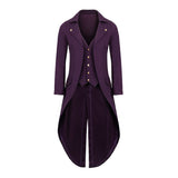 Purple Gothic Tailcoat Jacket Victorian Cosplay Costume Coat