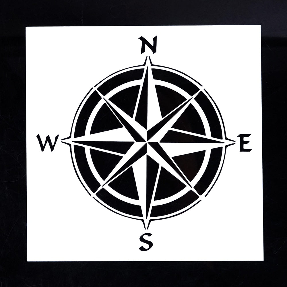 Compass Stencil 13 cm DIY Craft