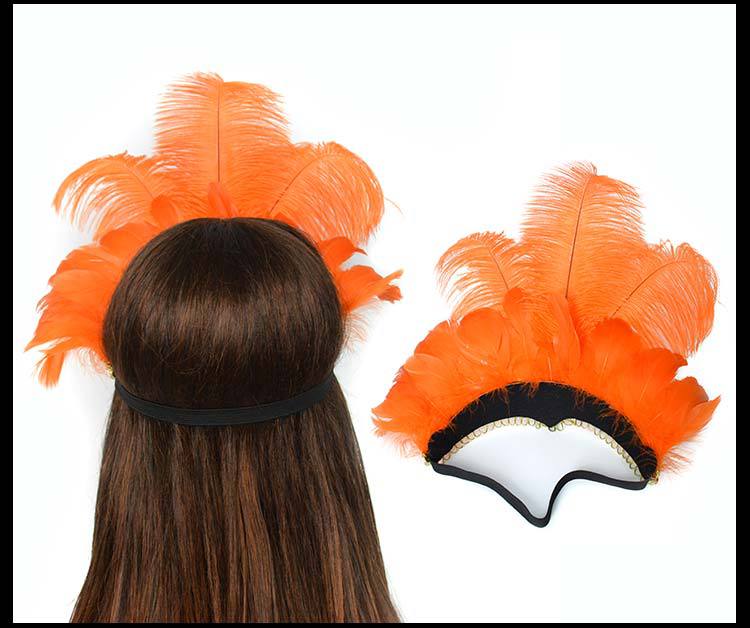 LED Light Carnival Feather Headband Mardi Gras Costume