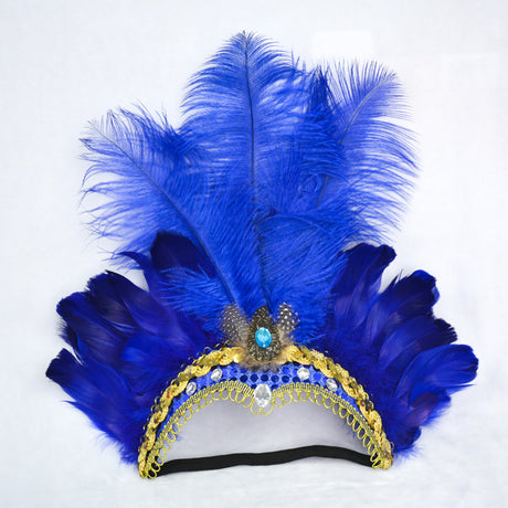 LED Light Carnival Feather Headband Mardi Gras Costume