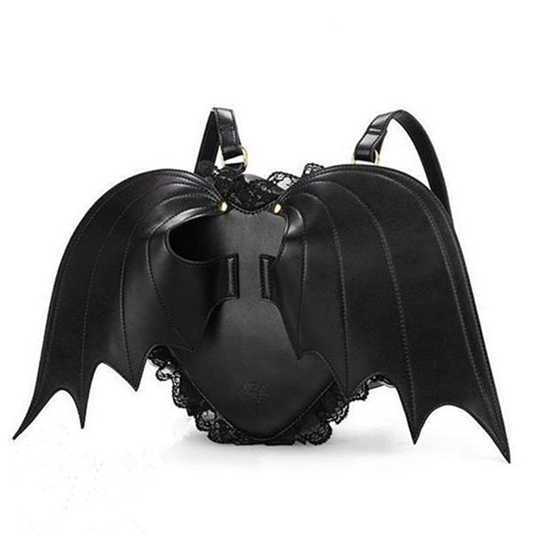 Bat Wings Goth Heart-shaped Backpack