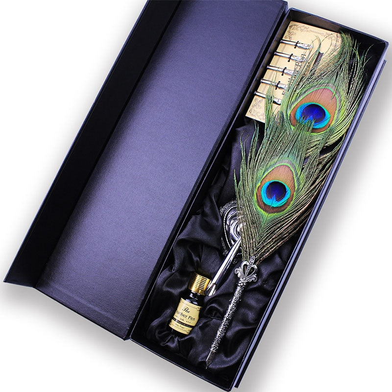 Dream Weaver's Quill Feather Calligraphy Dip Pen Gift Set