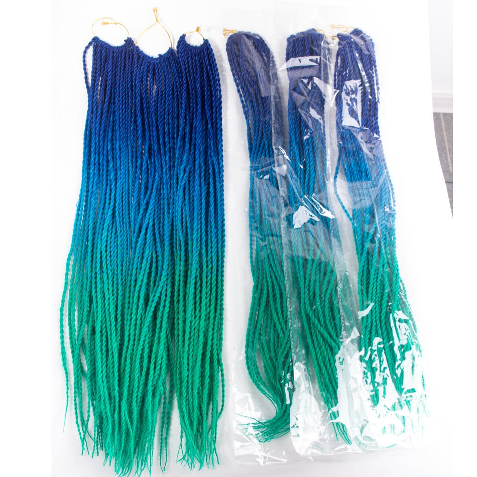 Mermaid Hair Extensions Twist Crochet Braided Hair 30 Strands