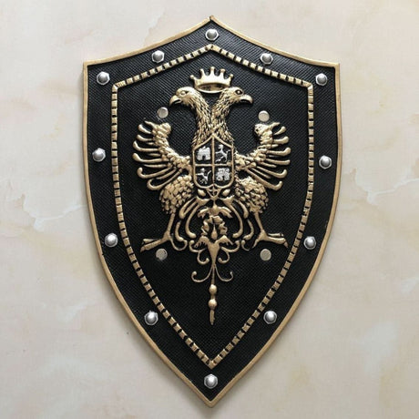 Royal Double Eagle Crown Knight Glory Shield PU Cosplay Prop