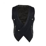 Steampunk Gothic  Victorian Vintage Vest Slim Fit Single Buttons Waistcoat