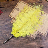 Ostrich Feather Quill Ballpoint Pen 11 Colours
