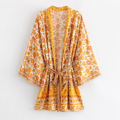 Spot of Sunshine Kimono Duster and Mini Dress