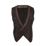 Steampunk Gothic  Victorian Vintage Vest Slim Fit Single Buttons Waistcoat