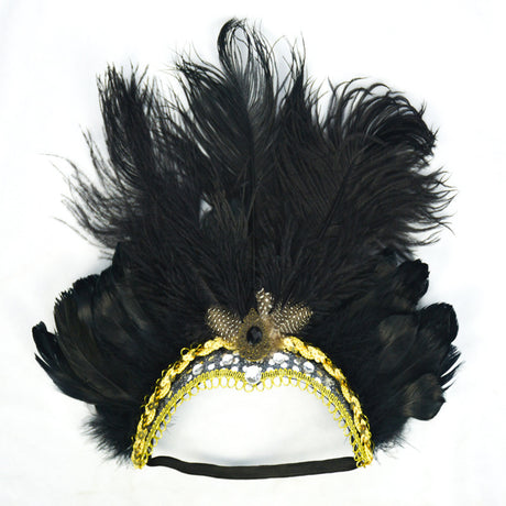 LED Light Carnival Feather Headband Mardi Gras Costume