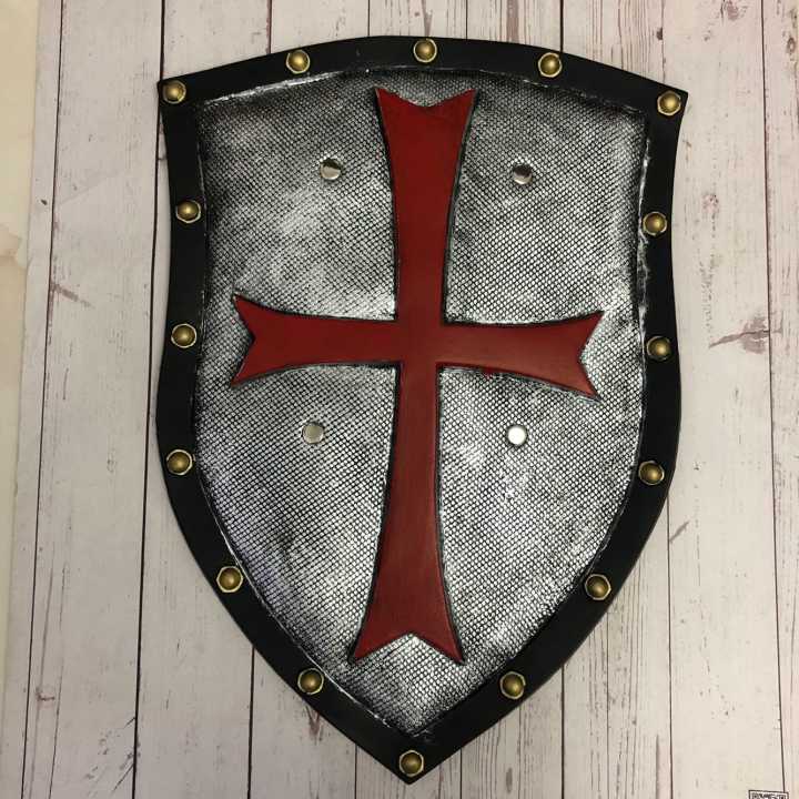 Red Crusader Knight Shield PU Armour Kids Cosplay Prop