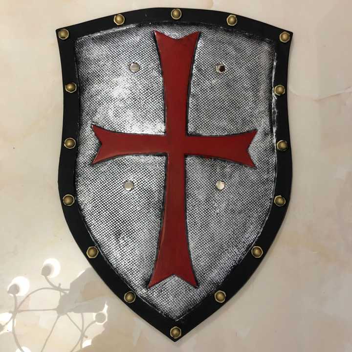 Red Crusader Knight Shield PU Armour Kids Cosplay Prop