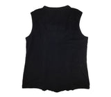 Steampunk Pirate Vest Black Leather Lace Up Sleeveless Top
