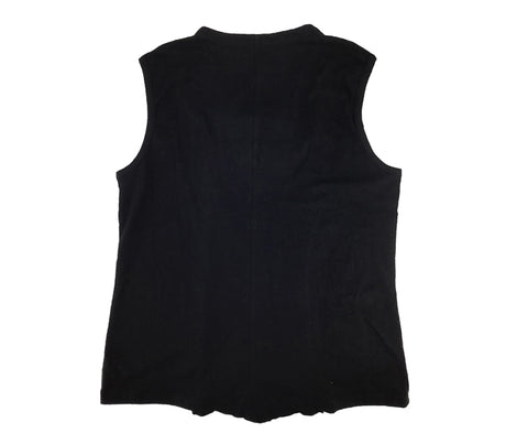 Steampunk Pirate Vest Black Leather Lace Up Sleeveless Top
