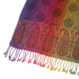 Rainbow Paisley Pashmina Scarf