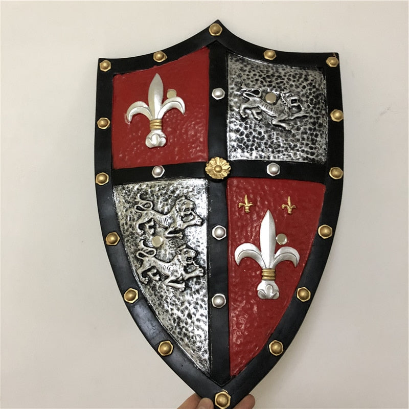Fleur de Lis and Lion Knight Shield PU Armour Cosplay Prop