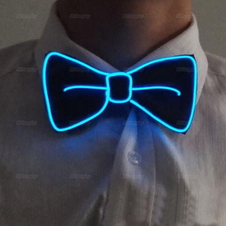 LED Light Up Jazz Hat and Ties Glow Neon Party Costumes