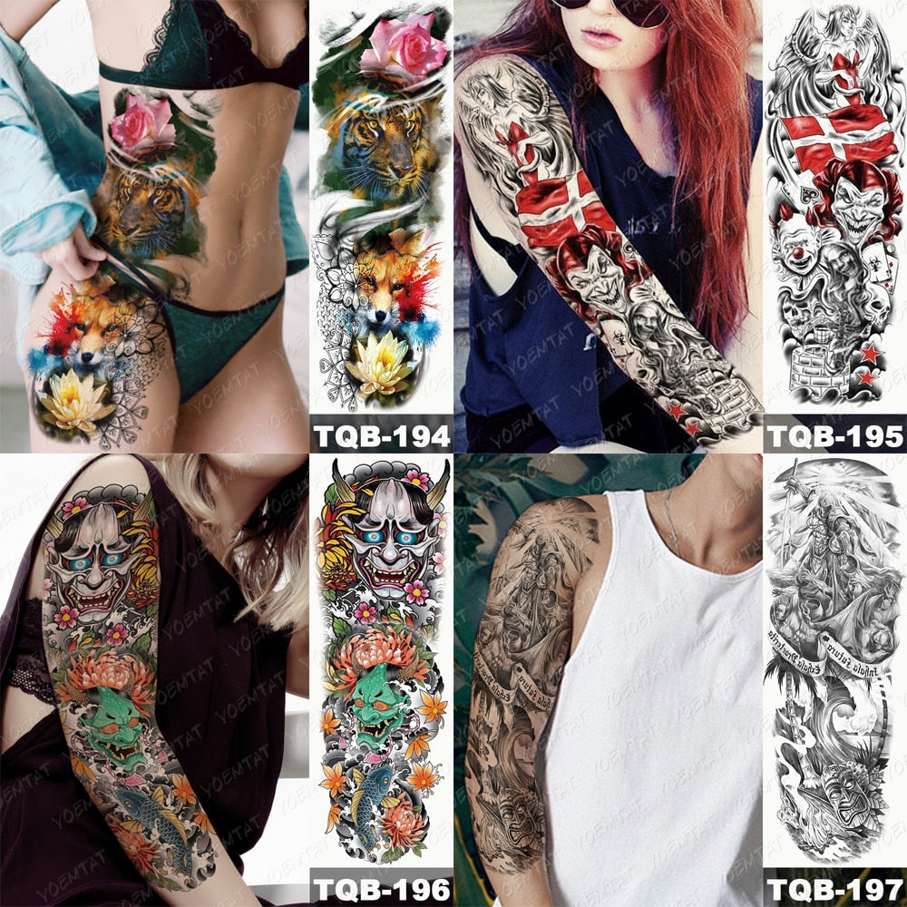 Large Full Arm Sleeve Tattoos