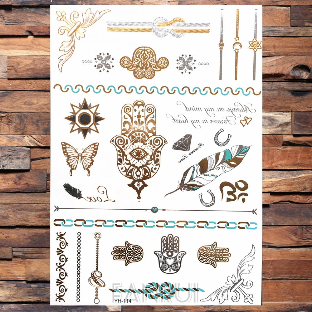 Gold Temporary Tattoos