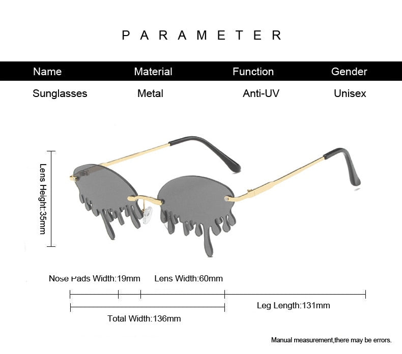 Rimless Dripping Sunglasses