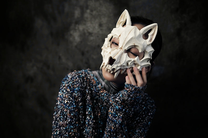 Animal Skeleton Masks Soft Half Face Mask Costume Prop Cosplay