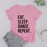 Eat Sleep Dance Repeat Cotton T-shirt