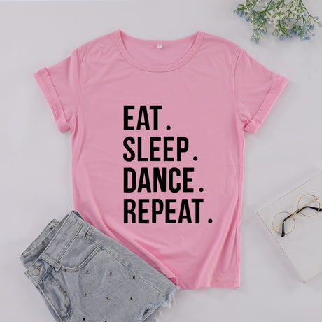 Eat Sleep Dance Repeat Cotton T-shirt