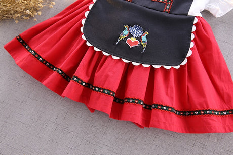 Baby Bavarian Dirndl Dress Children Oktoberfest Costumes German Baby Girl Heidi Costume
