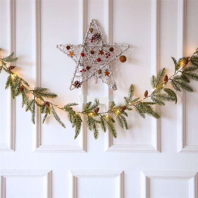 Christmas Pine Cone String Lights Garland LED Fairy Lights