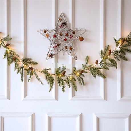 Christmas Pine Cone String Lights Garland LED Fairy Lights