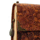 Lock and Key Embossed Pattern Faux Leather Notebook