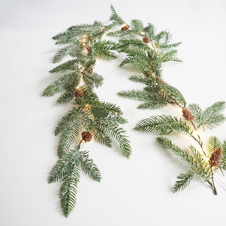 Christmas Pine Cone String Lights Garland LED Fairy Lights