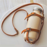 Medieval Flask Carry Strap Leather Drink Bottle Holder