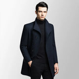 Mens Winter Double-Sided Cashmere Wool Coat