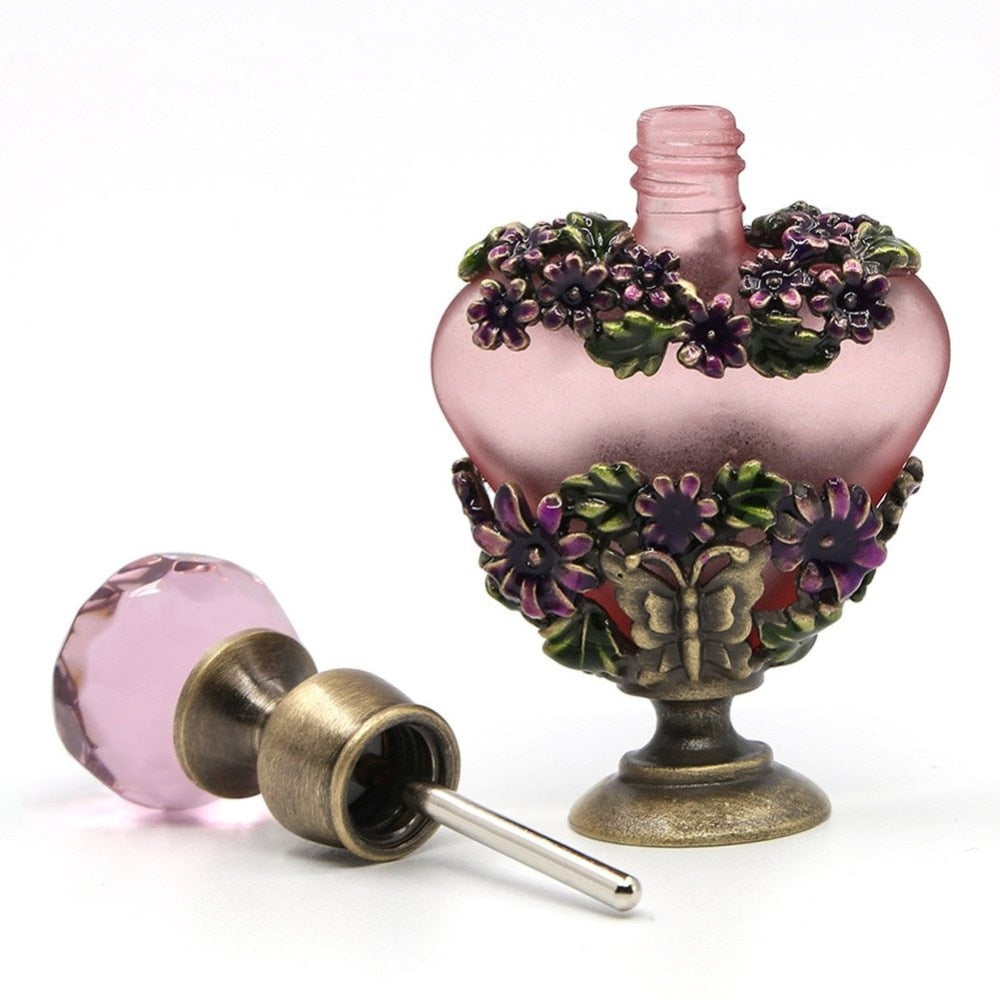 Ladybug Crystal Heart Perfume Bottle